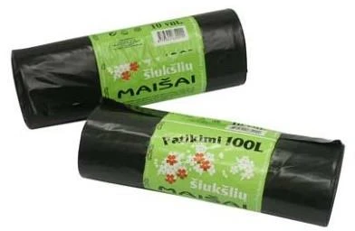 Šiukšlių maišai Plasta Strong, 100 l, 10 vnt., 35MK