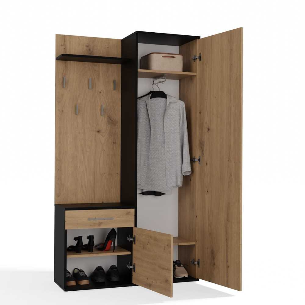 „Top E Shop“ „Topeshop“ GARD DUO ANT/ART KPL prieškambario spintelė
