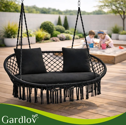 Gardlov dvigubos juodos „Crow's Nest“ sūpynės