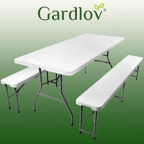 Gardlov Sulankstomas sodo stalas 180cm + 2 suolai