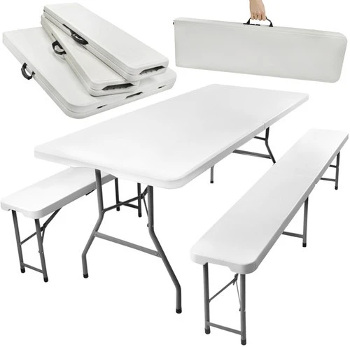 Gardlov Sulankstomas sodo stalas 180cm + 2 suolai