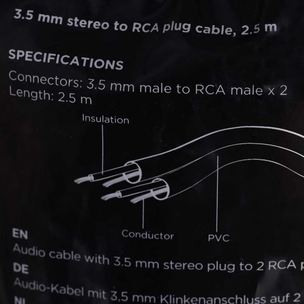 Gembird Cablexpert | 2.5m, 3.5mm/2xRCA, M/M | 3.5mm | 2 x RCA
