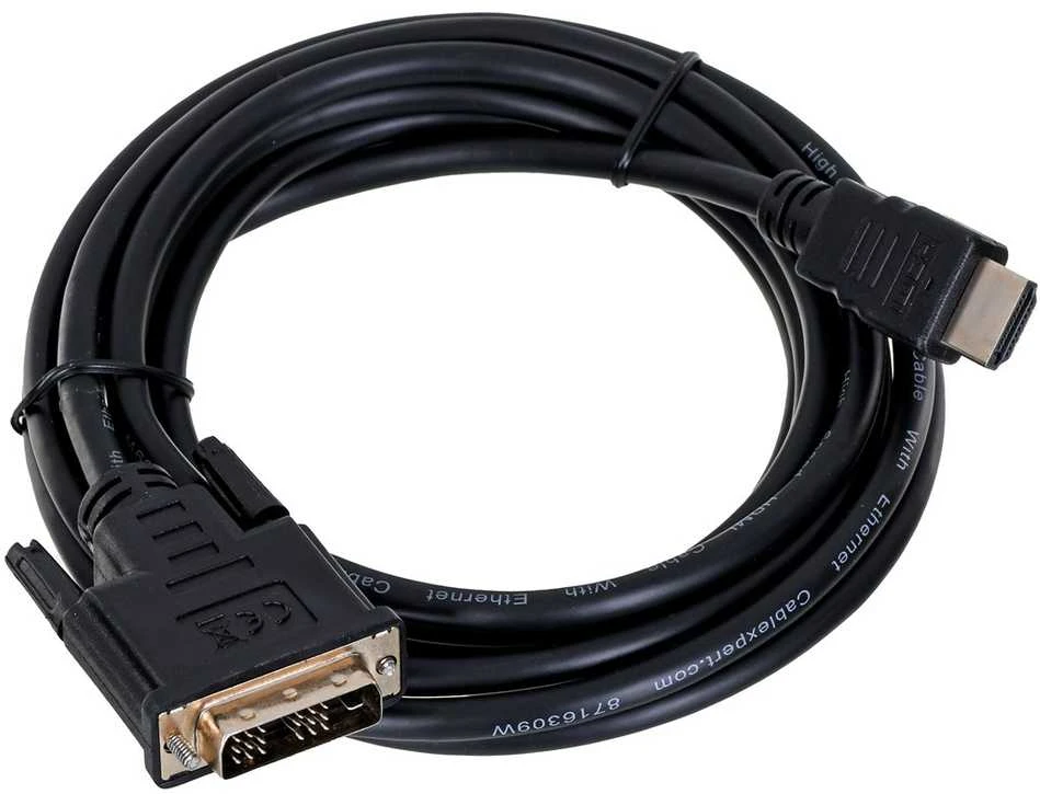 GEMBIRD CC-HDMI-DVI-10 Gembird HDMI-DVI kištukas-kištukas kabelis su auksinėmis jungtimis, 3 m, didmeninė pakuotė