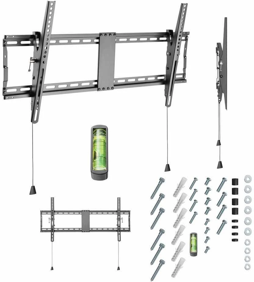 Gembird | Sieninis laikiklis | WM-90T-01 | Pakreipimas | 43–90" | Maksimalus svoris (talpa) 70 kg | Juodas