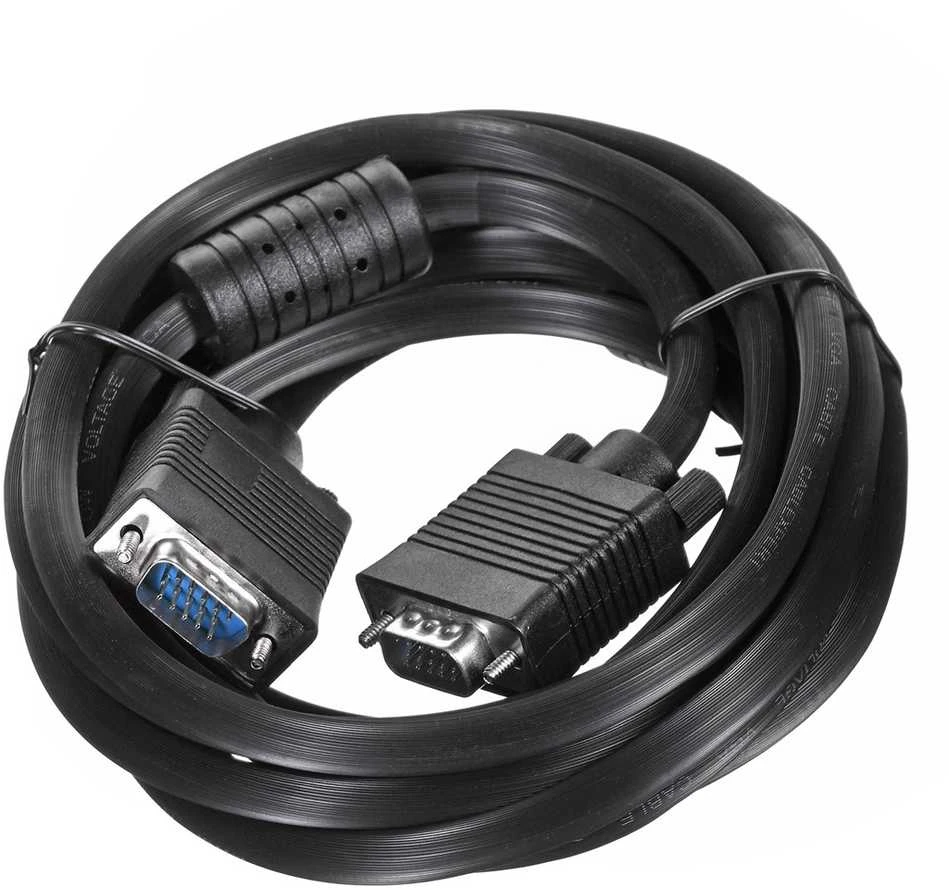 GEMBIRD CC-PPVGA-10-B Gembird VGA HD15m/HD15m dvigubai ekranuotas su 2 feritais 10ft juodas