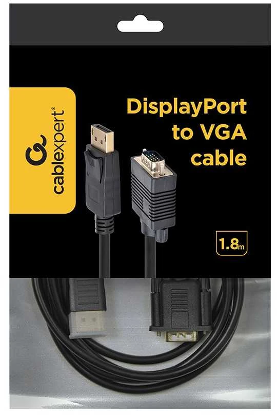 GEMBIRD CCP-DPM-VGAM-6 Gembird DisplayPort to VGA adapter cable, juodas, 1.8m
