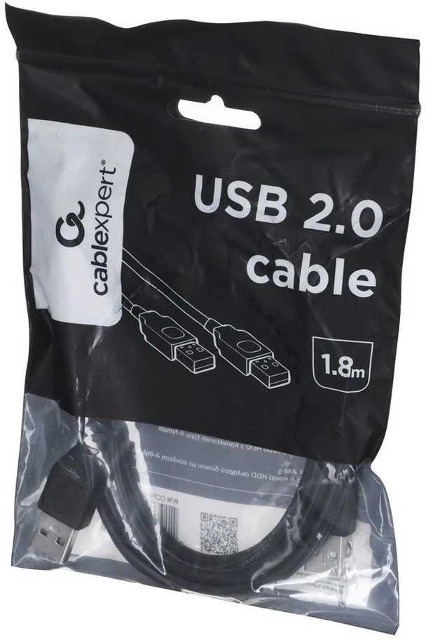 GEMBIRD CCP-USB2-AMAM-6 Gembird USB 2.0 AM/AM Cable, 6FT, Juodas