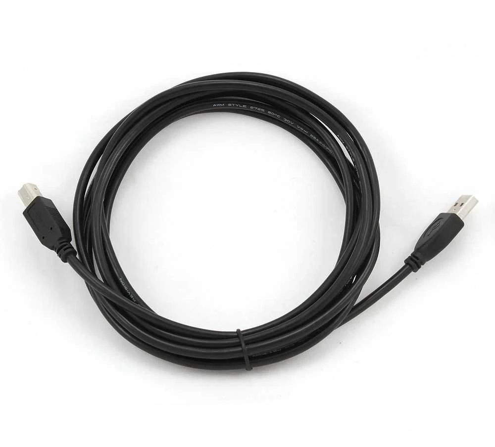 GEMBIRD CCP-USB2-AMBM-10 USB 2.0 A- B 3m cable juodos spalvos