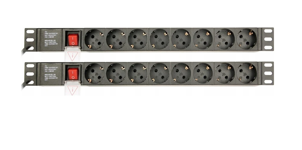 GEMBIRD PDU 8x Schuko 1U 16A 3m