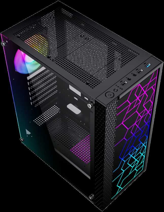 Kompiuterio korpusas GEMBIRD 2500 ATX, ARGB apšvietimas, juodas