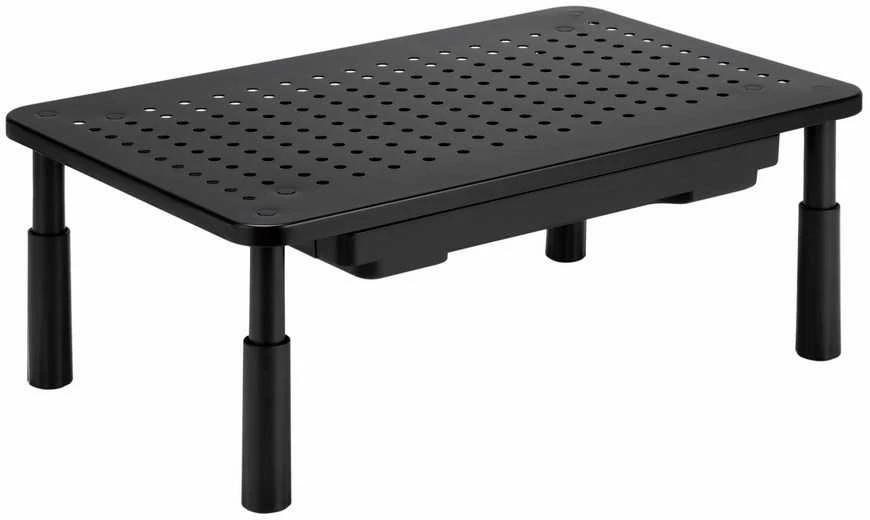 Gembird MS-TABLE-D-01 reguliuojamas monitoriaus stovas su stalčiumi (stačiakampis)