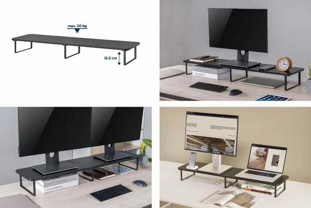 Monitoriaus Laikiklis - Gembird MS-Table2, Juodas