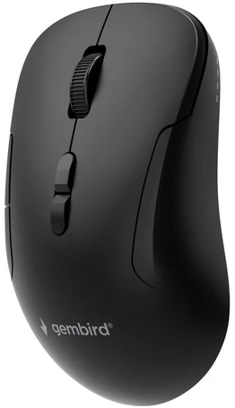 Gembird MUSW2-7B-01 Dual-mode belaidė pelė (2.4G + BT), 1600 DPI, 7-button, juodas