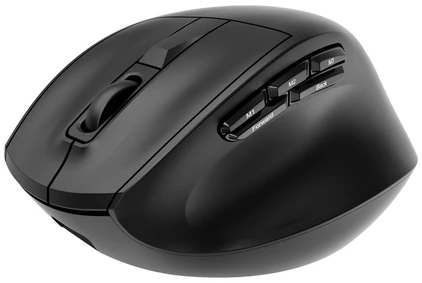 Gembird MUSW3-9B-01 Triple-mode wireless ergonomic pelė (2.4G + BT + USB), 2400 DPI, 9-button, juodas