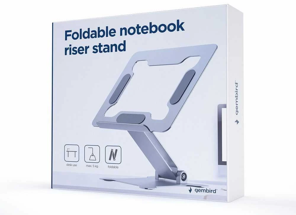 Gembird Foldable notebook riser stand | NBS-D1-03 | Sidabrinis
