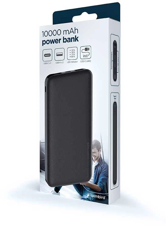 GEMBIRD PB10-02 10000 mAh power bank juodas