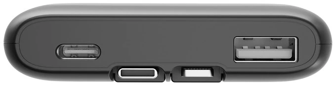 Gembird PB10-PD20-LCD-01 greito įkrovimo išorinė baterija su integruotais laidais, 20W, 10000 mAh, juodas