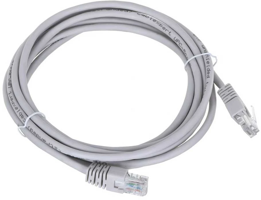 Gembird PP12-3M CAT5e UTP patch kabelis RJ45 3m, Pilkas