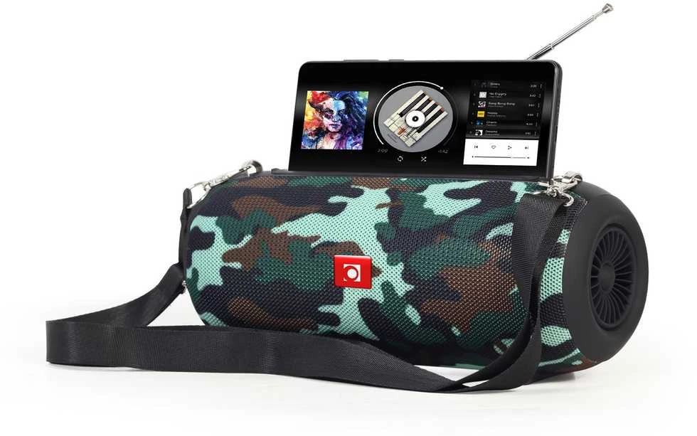 GEMBIRD SPK-BT-17-CM Nešiojamas Bluetooth garsiakalbis su antena Camo