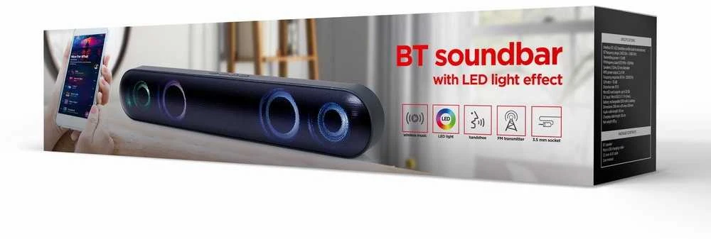 Gembird | Bluetooth soundbar | SPKBT-BAR400L | Bluetooth | Belaidė jungtis | Portable | Juodas