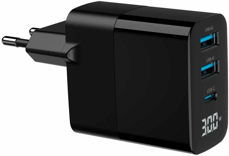 Gembird TA-UC-PDQC30LCD-BK-02 mobiliųjų įrenginių įkroviklis Universalus Juodas AC Greitas įkrovimas Vidaus patalpoms