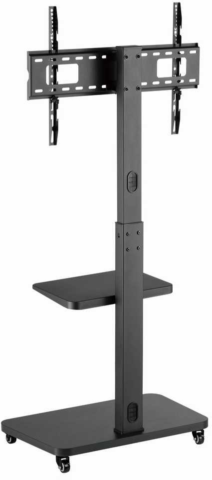 Laikiklis Gembird Grindinis televizoriaus stovas, mobilus ant ratų (sukamasis/pakreipiamas), 32'' - 75'', juoda