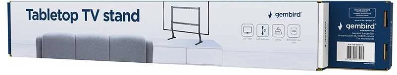 Laikiklis Gembird TVS-D90F-01 Tabletop TV stand, 45" - 90", juodas