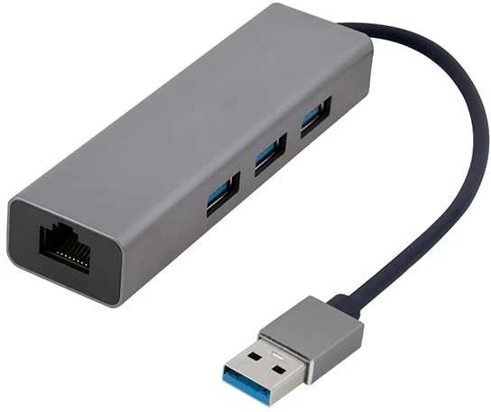Gembird Cablexpert | USB AM gigabito tinklo adapteris su 3 prievadų USB 3.0 šakotuvu | A-AMU3-LAN-01