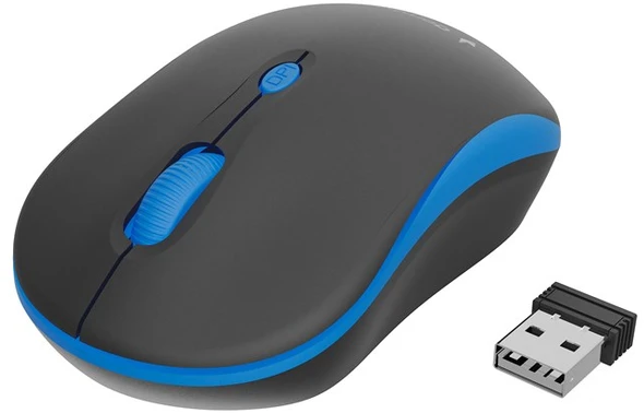 GEMBIRD MUSW-4B-03-B Gembird Optinė belaidė pelė MUSW-4B-03-B, 1600 DPI, nano USB, juodas-mėlynas