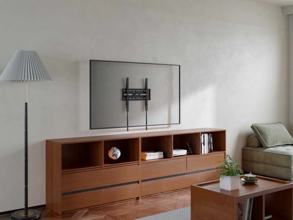 Gembird WM-75F-02 televizoriaus sieninis laikiklis (fiksuojamas), 32”-75”, juodas