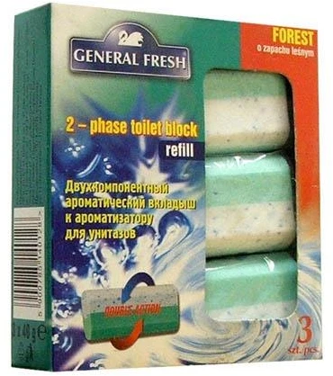 „General_Fres“ tualetinis dubuo „General Fresh“, 3 x 40 g