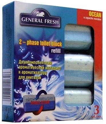 „General_Fres“ tualetinis dubuo „General Fresh“, 3 x 40 g