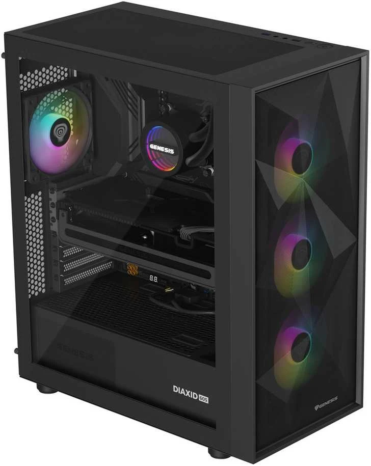 Genesis Hydria 360 ARGB juoda