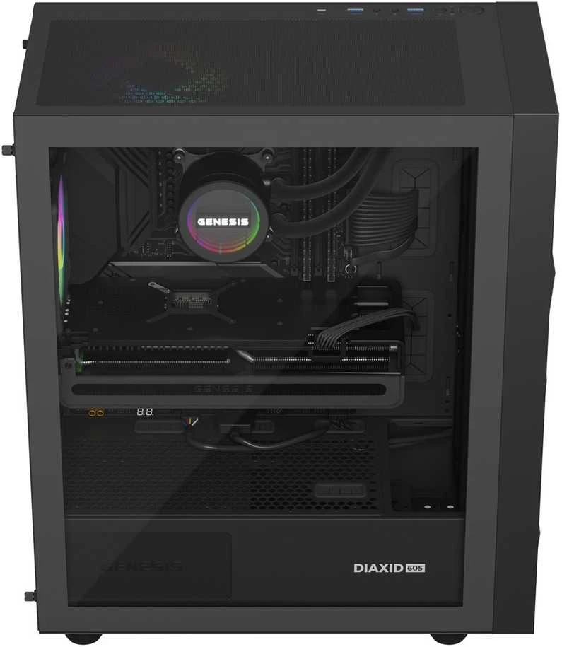 Genesis Hydria 360 ARGB juoda