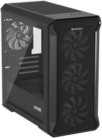 GENESIS IRID 503 ARGB Pc case, Micro tower, 2xUSB 2.0, 2x Jack, 1xUSB 3.0, Juodas | Genesis | IRID 503 ARGB | Juodas | ATX