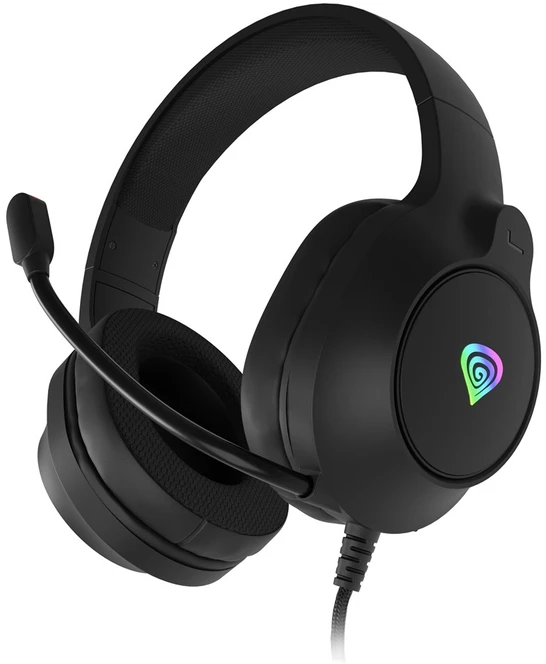 Genesis Ausinės Žaidimams | Neon 213 RGB | su laidu | Over-Ear | Mikrofonas | Juodas