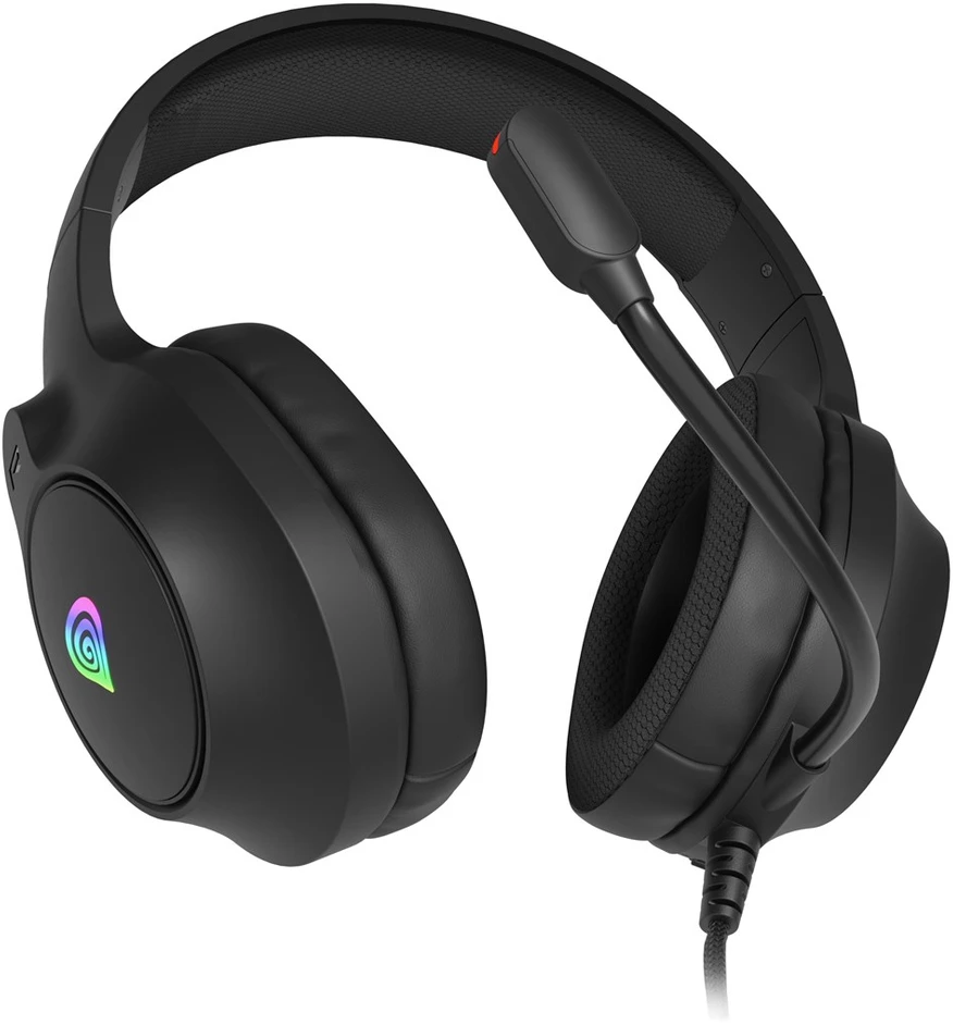 Genesis Ausinės Žaidimams | Neon 213 RGB | su laidu | Over-Ear | Mikrofonas | Juodas