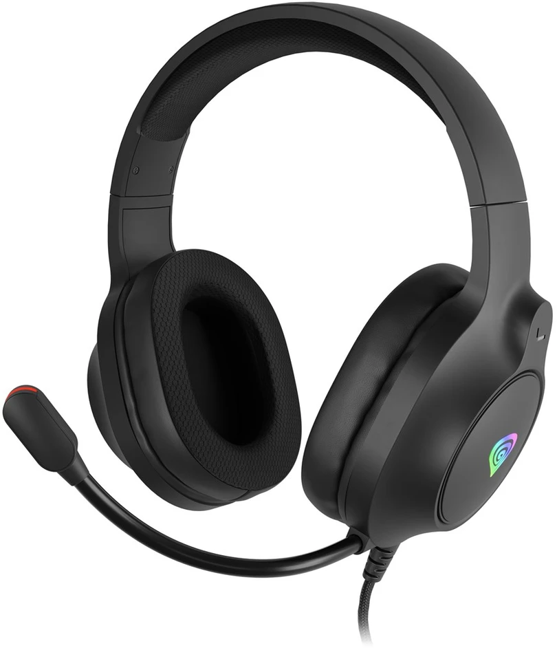 Genesis Ausinės Žaidimams | Neon 213 RGB | su laidu | Over-Ear | Mikrofonas | Juodas