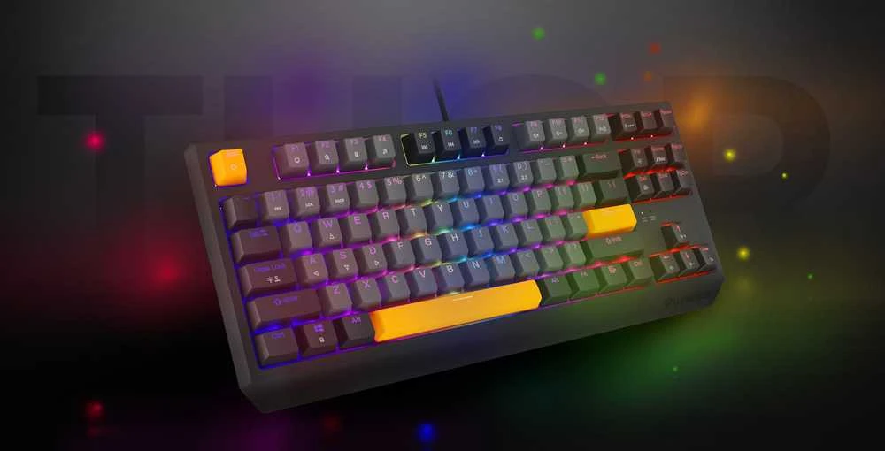 Genesis | THOR 230 TKL | Mechaninė klaviatūra žaidimams | su laidu | US | Outemu Raudona | Anchor Gray Negative