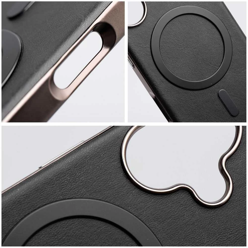 OEM dėklas, skirtas iPhone 17, „Gentleman Mag Cover“, suderinamas su „MagSafe“ (juodas)