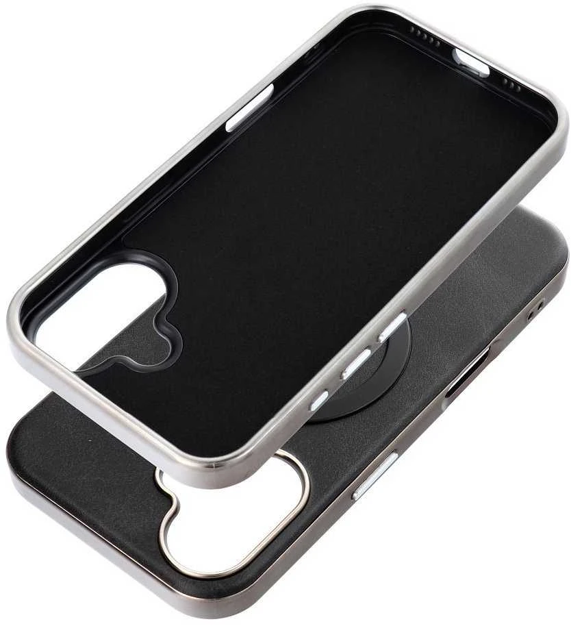 OEM dėklas, skirtas iPhone 17, „Gentleman Mag Cover“, suderinamas su „MagSafe“ (juodas)