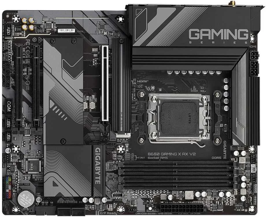 Pagrindinė plokštė GIGABYTE B650 GAMING X AX V2 AM5 4xDDR5 4xSATA 3xM.2