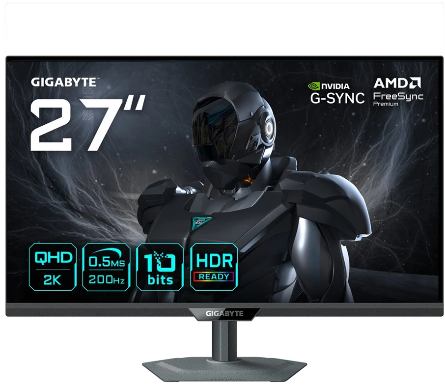 Monitorius Gigabyte | G27Q20 EK | 27 " | SS IPS | QHD | 200 Hz | 0.5 ms | 2560 x 1440 pikselių | 350 cd/m² | HDMI jungtys quantity 2
