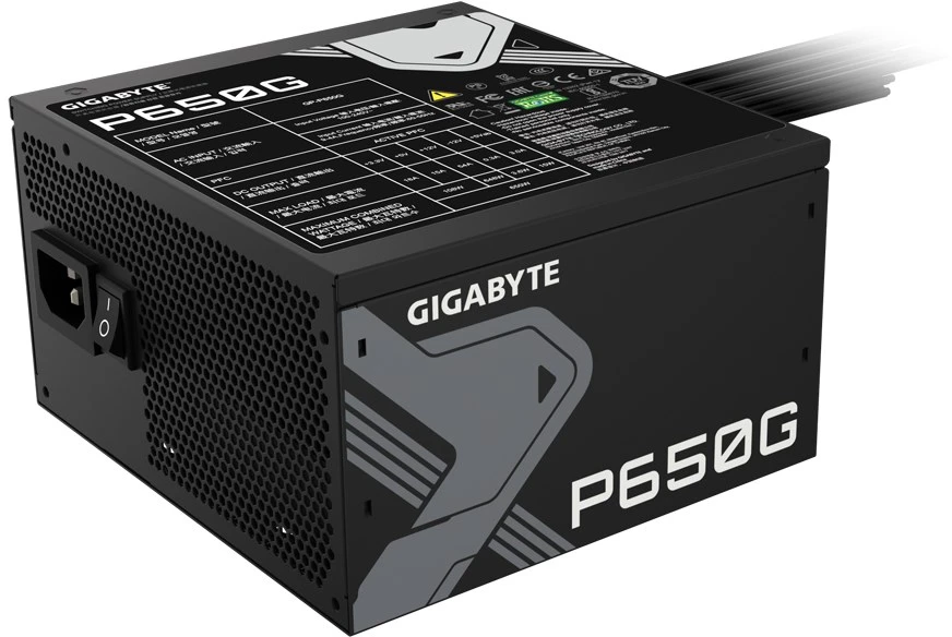 „Gigabyte“ maitinimo šaltinis | Procesorių šeima AMD | P650G PCIE 5.1 | 650 W | Procesoriaus lizdas AM4 | DDR4 DIMM | Atminties lizdai 2 | Palaikomos standžiųjų diskų sąsajos SATA, M.2 | SATA jungčių skaičius 4 | Lustų rinkinys AMD A520 | Micro ATX