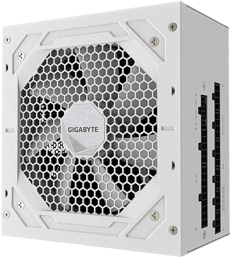„GIGABYTE UD850GM PG5 V2 ICE“ maitinimo blokas – PCIe Gen 5.1, 80 PLUS Gold, pilnai modulinis dizainas, 120 mm ventiliatorius, suderinamas su ATX 3.1, ES kištukas