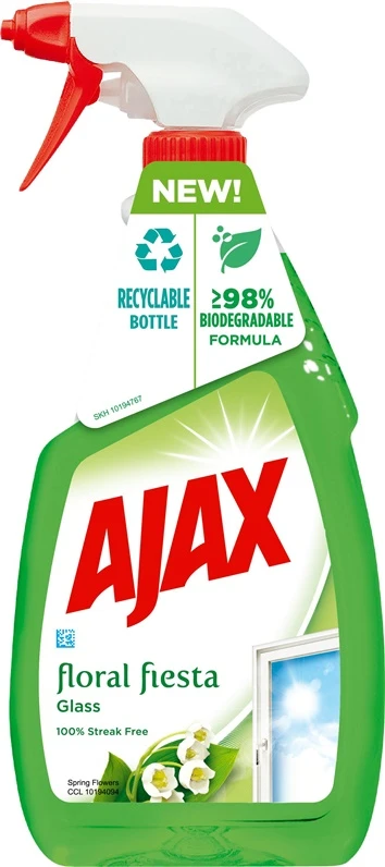 Stiklo valiklis Ajax Floral Fiesta, skystas, su purkštuku, 500ml