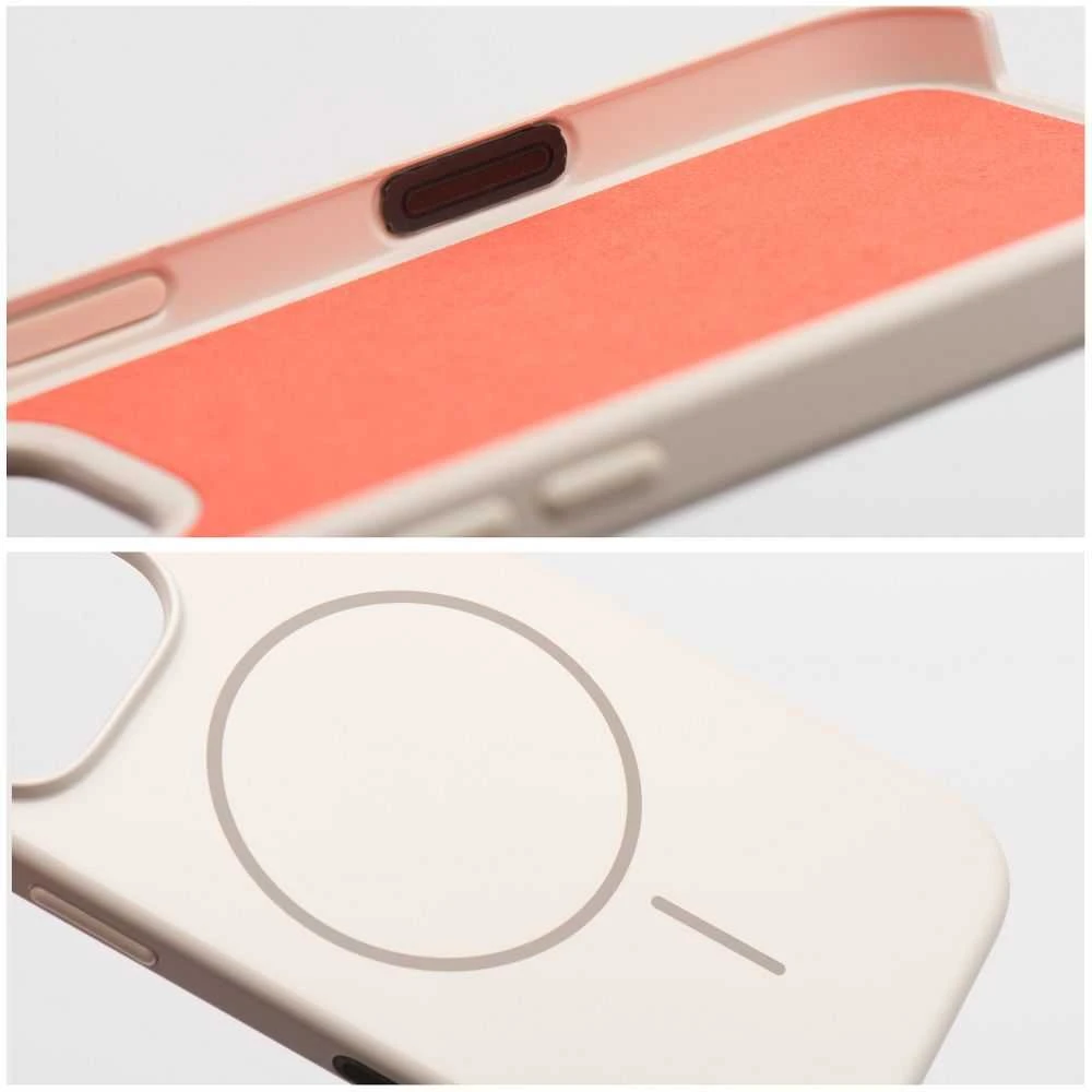 OEM dėklas, skirtas „iPhone 16 PLUS“ blizgiam „Mag“ dėklui, suderinamas su „MagSafe“ baltais