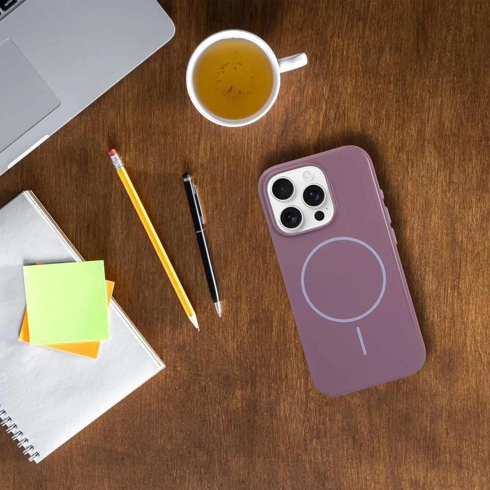 OEM dėklas, skirtas iPhone 17, blizgus Mag dėklas, suderinamas su MagSafe violetine