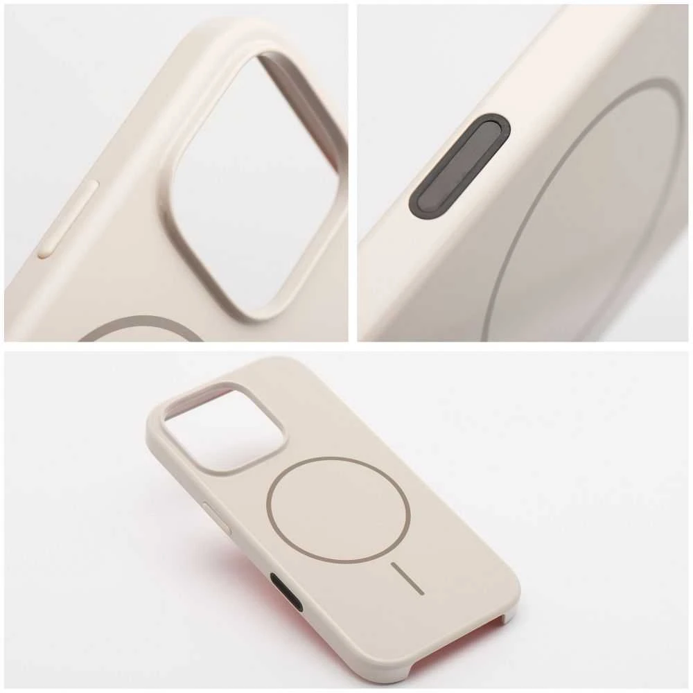 OEM dėklas, skirtas „iPhone 16 PLUS“ blizgiam „Mag“ dėklui, suderinamas su „MagSafe“ baltais