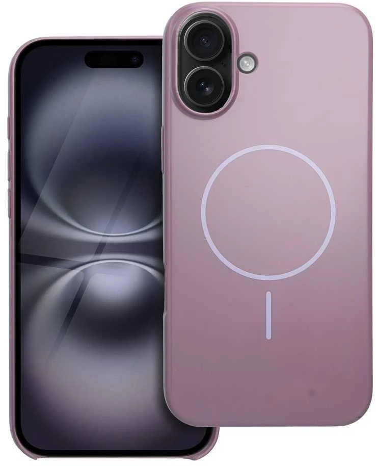 OEM dėklas, skirtas iPhone 16 PLUS, blizgus Mag dėklas, suderinamas su MagSafe violetine